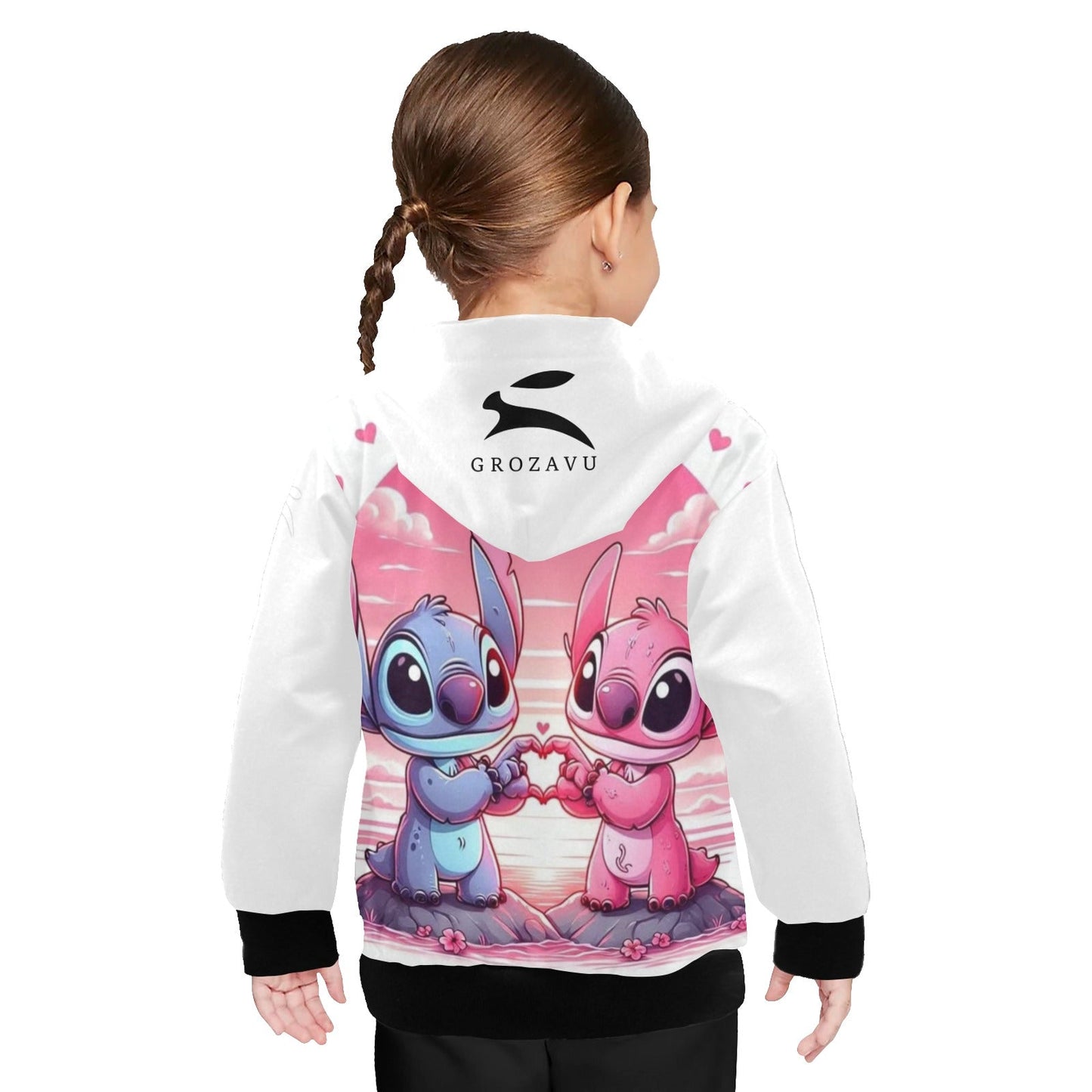 Girls Cartoon Hoodie – Grozavu Love Edition