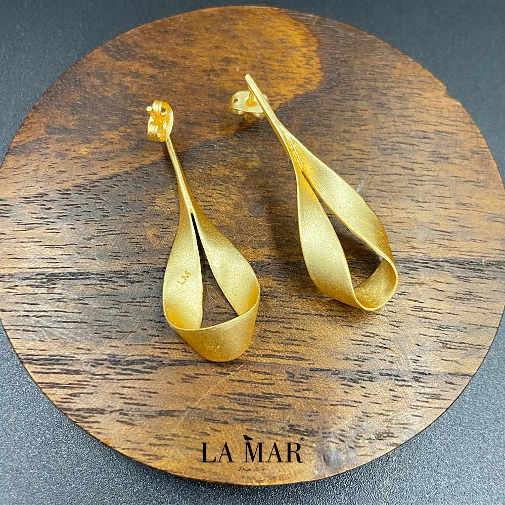 Gold-plated LAZO earrings - Design with character-3