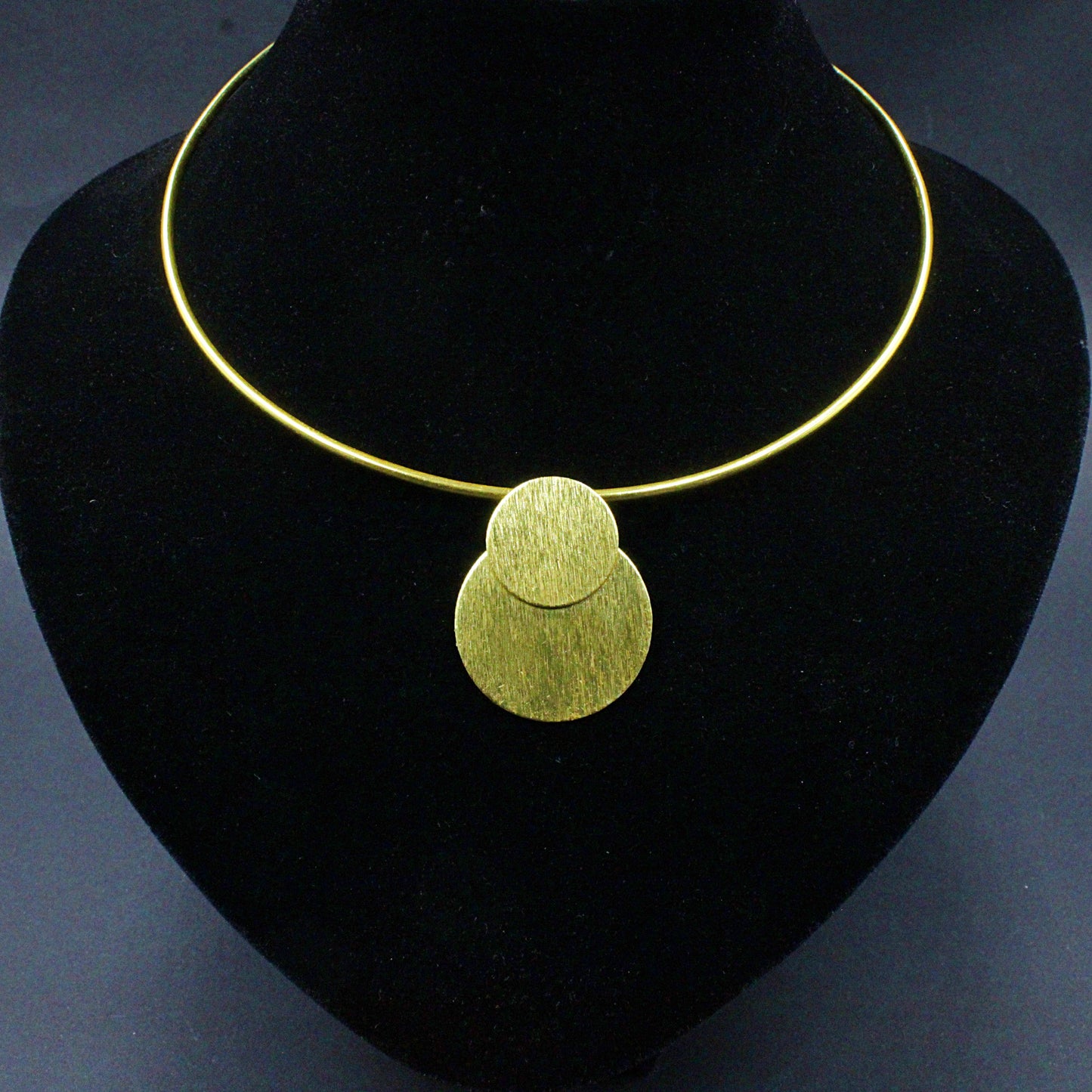 ECLIPSE choker with gold plated pendant - Design with character-1