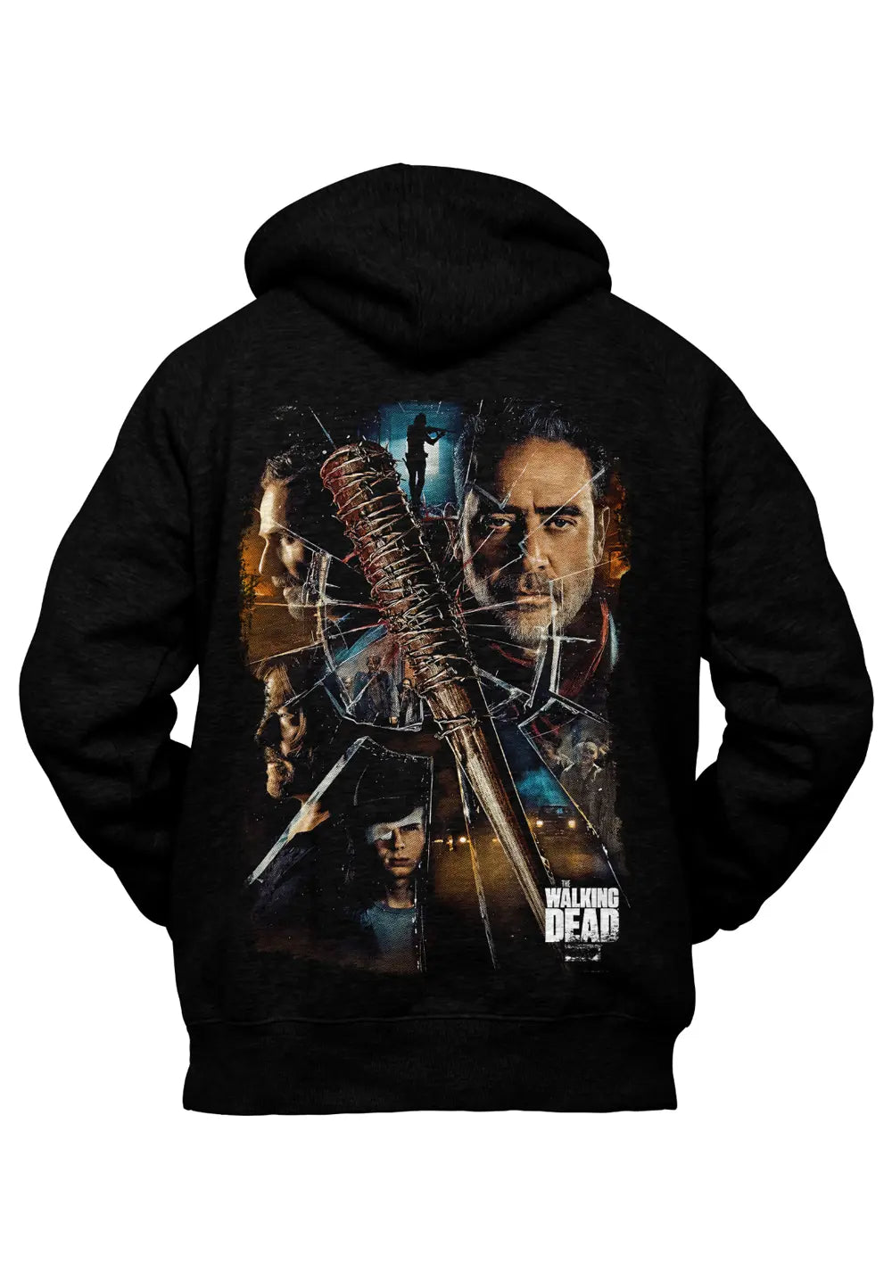 Felpa con Cappuccio Retro The Walking Dead