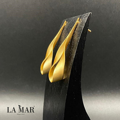 Gold-plated LAZO earrings - Design with character-1