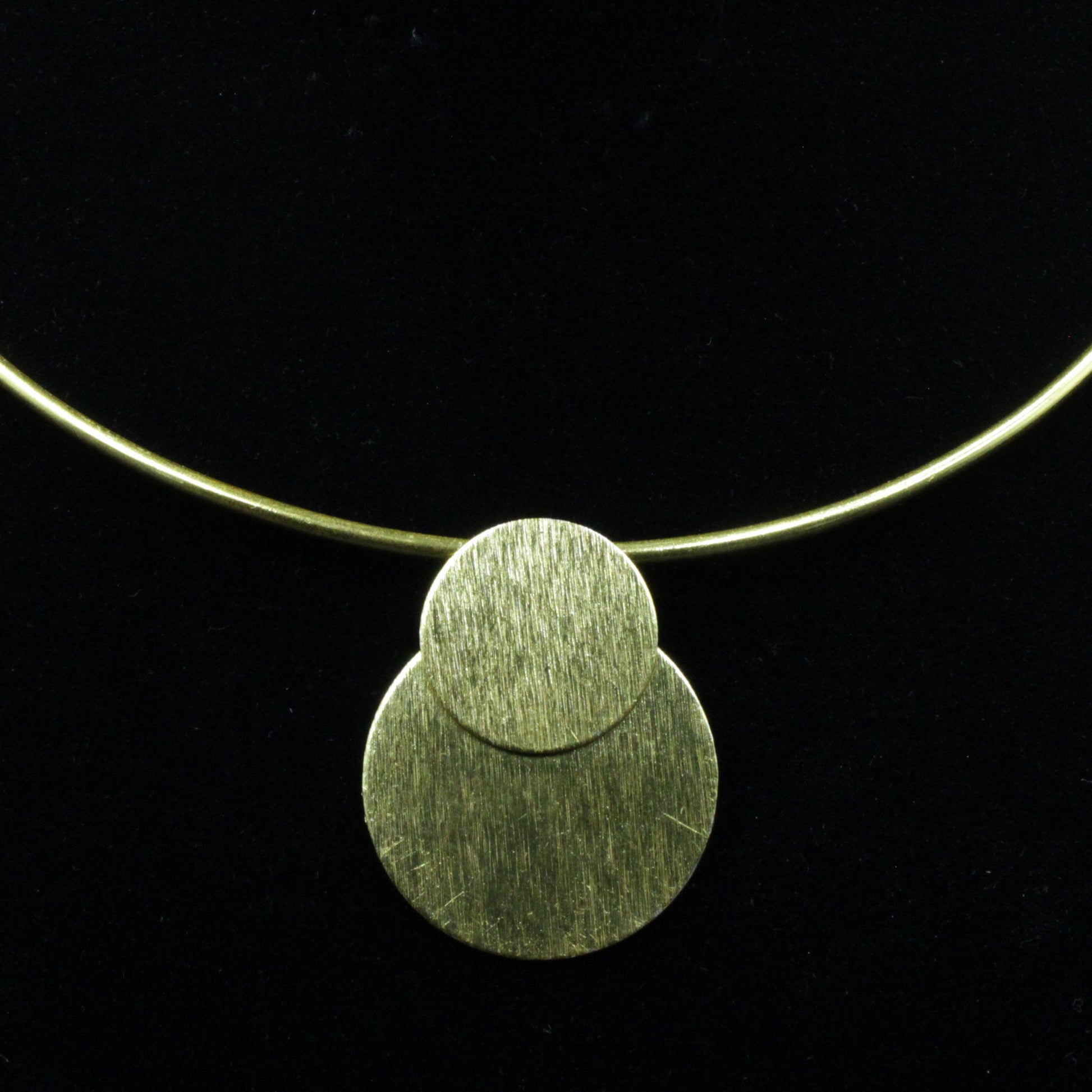 ECLIPSE choker with gold plated pendant - Design with character-2