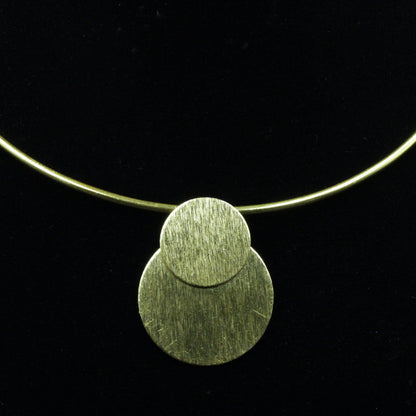 ECLIPSE choker with gold plated pendant - Design with character-2