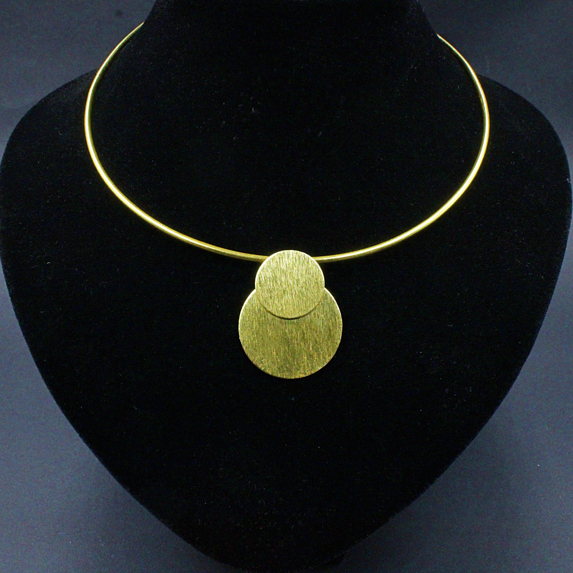 ECLIPSE choker with gold plated pendant - Design with character-1