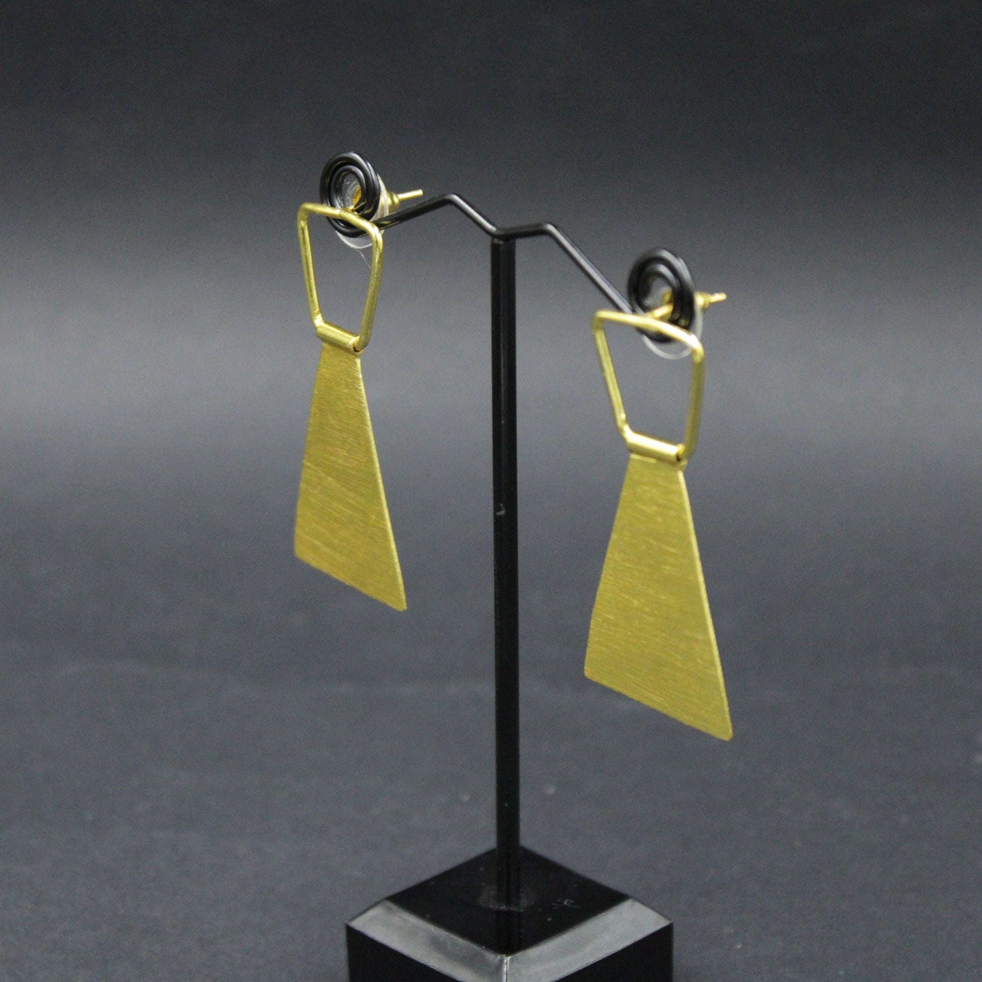 TRAPEZIO earrings gold plated-1