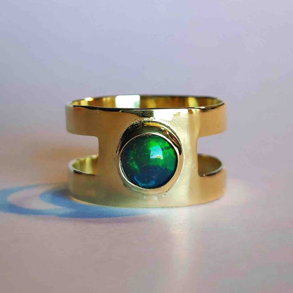 Anillo Ancho Egipcio con Ópalo-2