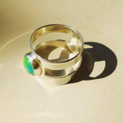 Anillo Ancho Egipcio con Ópalo-5