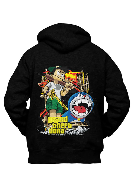 Felpa con Cappuccio Doraemon Grand Theft Auto GTA Style