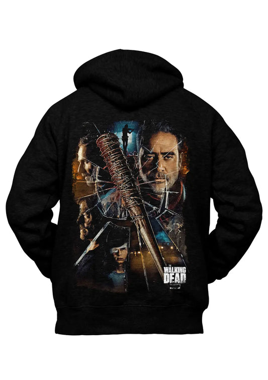 Felpa con Cappuccio Retro The Walking Dead