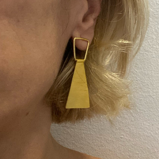 TRAPEZIO earrings gold plated-0